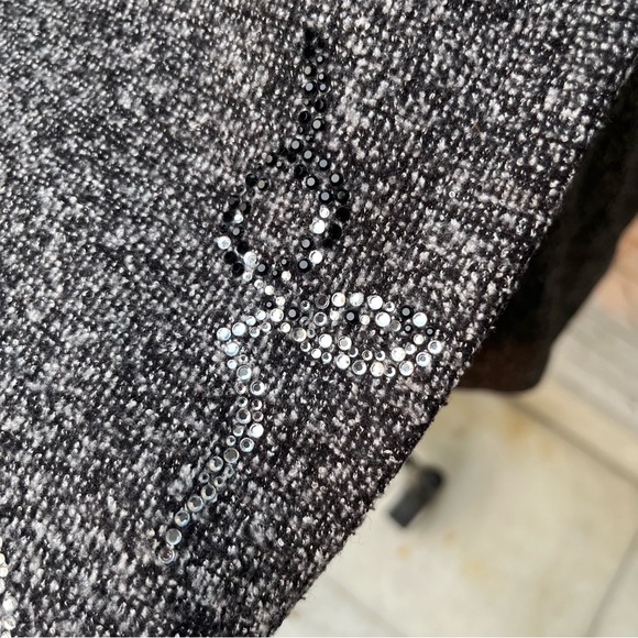 🦩Black and White Woven Overcoat - Picture 6 of 6